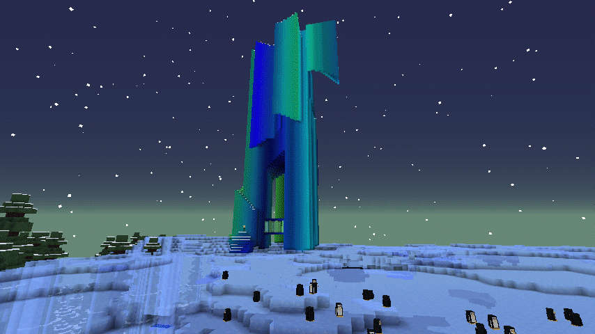 雪の森で防寒装備を整え 雪の女王が住まうオーロラ宮殿へ 第75話 Minecraft ぽっぽブログ